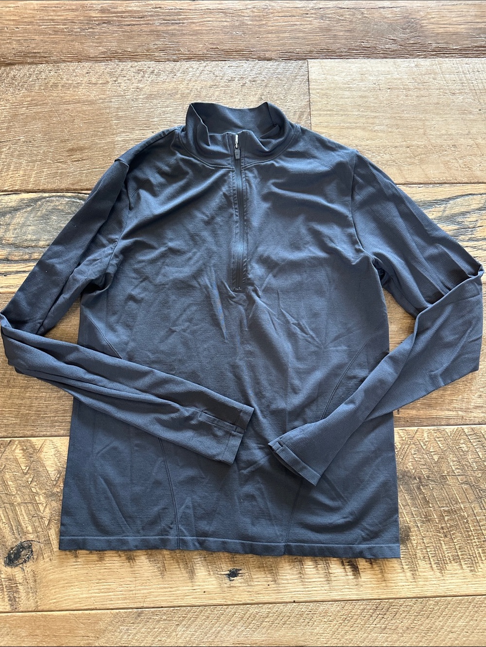 Fabletics M Quarter-Zip Long Sleeve Top - Charcoal